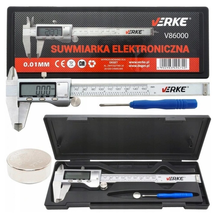 Subler electronic, 0-150 mm, afisaj LCD, Verke