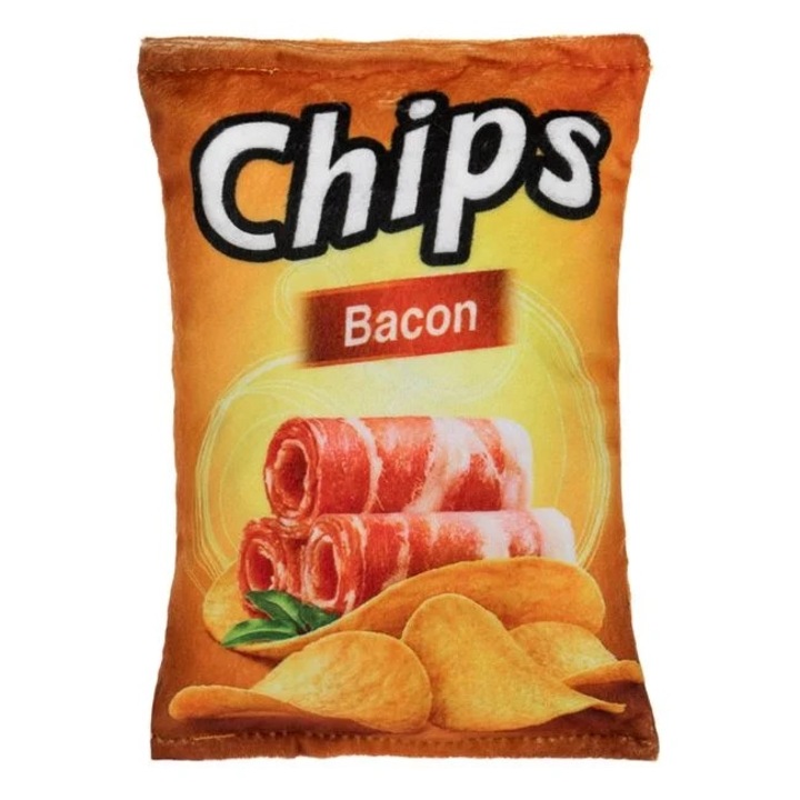 Плюшена играчка чанта за пържени картофи за кучета 12,5x18 см