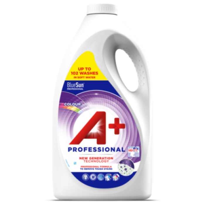 Detergent lichid A+ color, 4.62 litri, 77 spalari