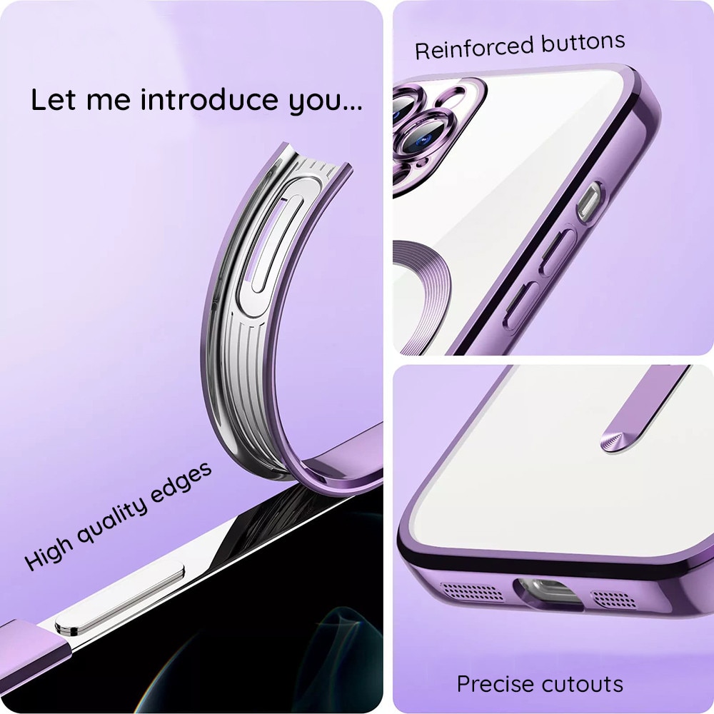 Husa Metallic MagSafe pentru Apple iPhone 16 Pro Max, Protectie completa, Design Trendy, Luxury Perfect Fit, Incarcare Magnetica, Auriu