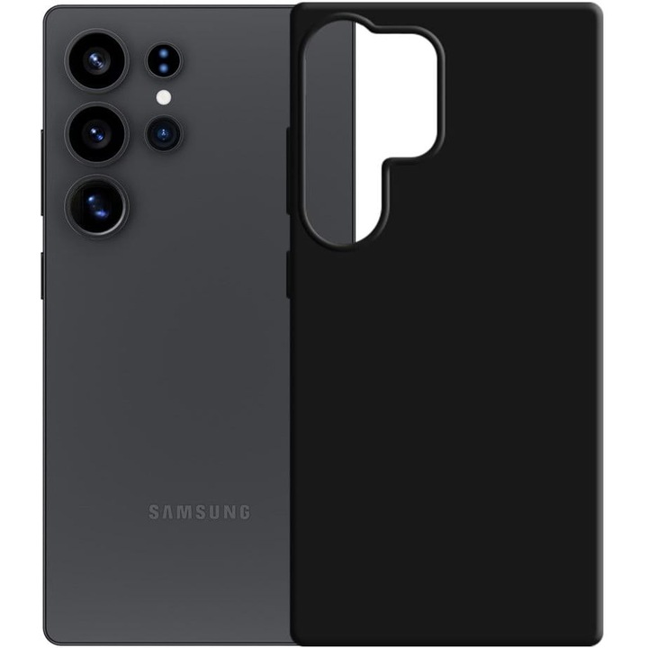 Tok, 3mk szilikon tok Samsung Galaxy S25 Ultra készülékhez, fekete