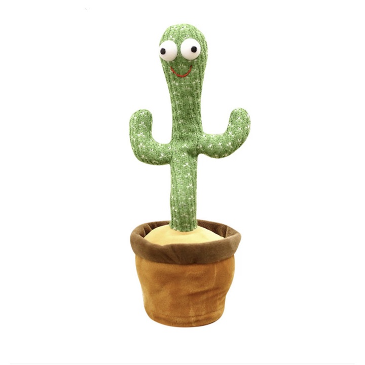 Интерактивна играчка танцуващ кактус, повтаряща думи и звуци