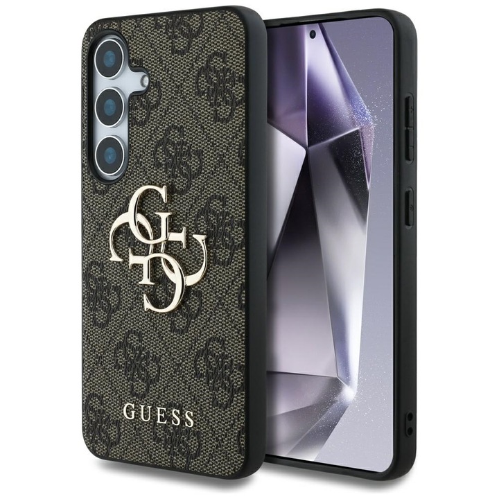 Husa pentru Samsung Galaxy S25 Plus, Piele Ecologica TPU, Guess, Maro