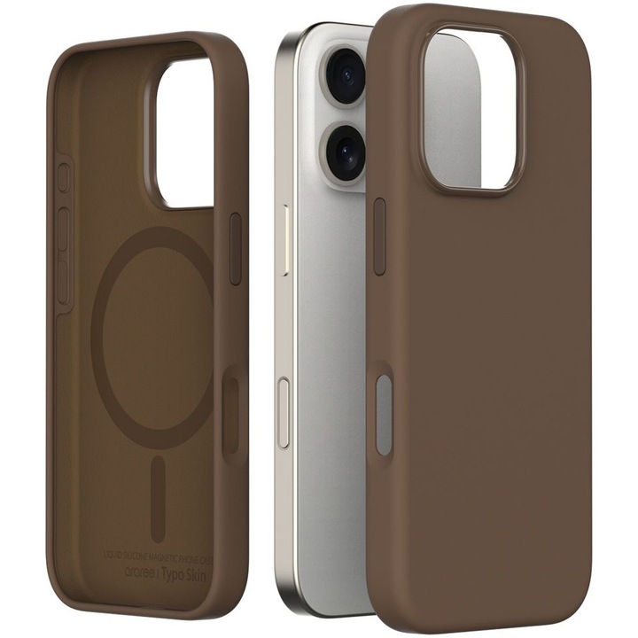 Предпазен калъф Araree Aero Typo Skin MagSafe за iPhone 16 Pro, Кафяв