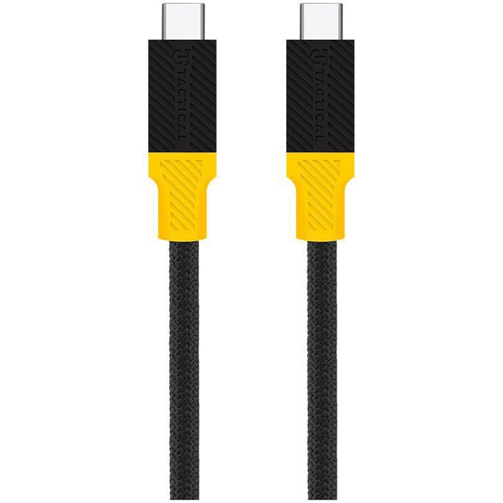 Cablu de date Tactical BlackBird USB4 Usb-C la Usb-C 1m, Negru/Galben