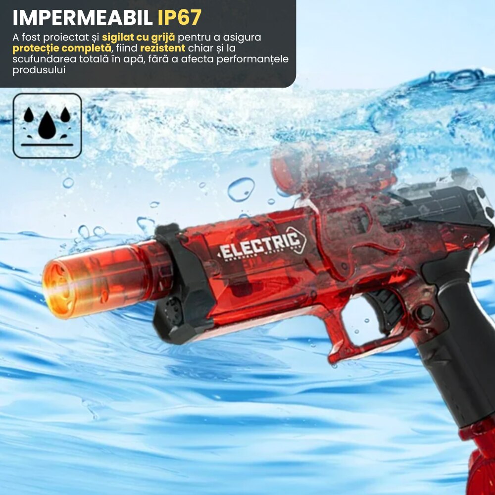 Pistol de Apa Electric cu Jet Puternic, LED Interactiv, Efecte Sonore ...