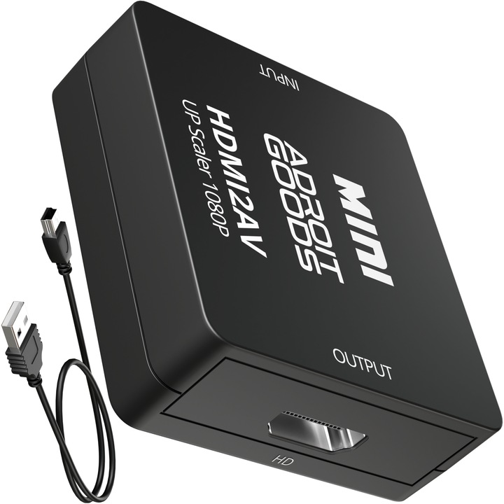 AdroitGoods Tulip AV-HDMI - RCA-HDMI átalakító adapter - Tápkábellel - Átalakító - 1080P Full HD