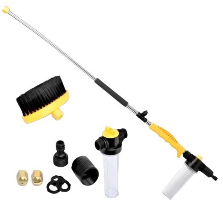 Aparat de Spalat cu Presiune Hozro, Rezervor Detergent si Perie Rotativa, Water Zoom