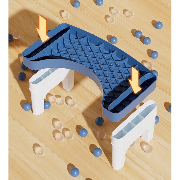 Scaunel wc, tratament impotriva hemoroizilor si constipatiei, scaun inaltator wc copii, suport picioare wc, plastic rezistent, 1 buc, 17x22x38 cm, albastru