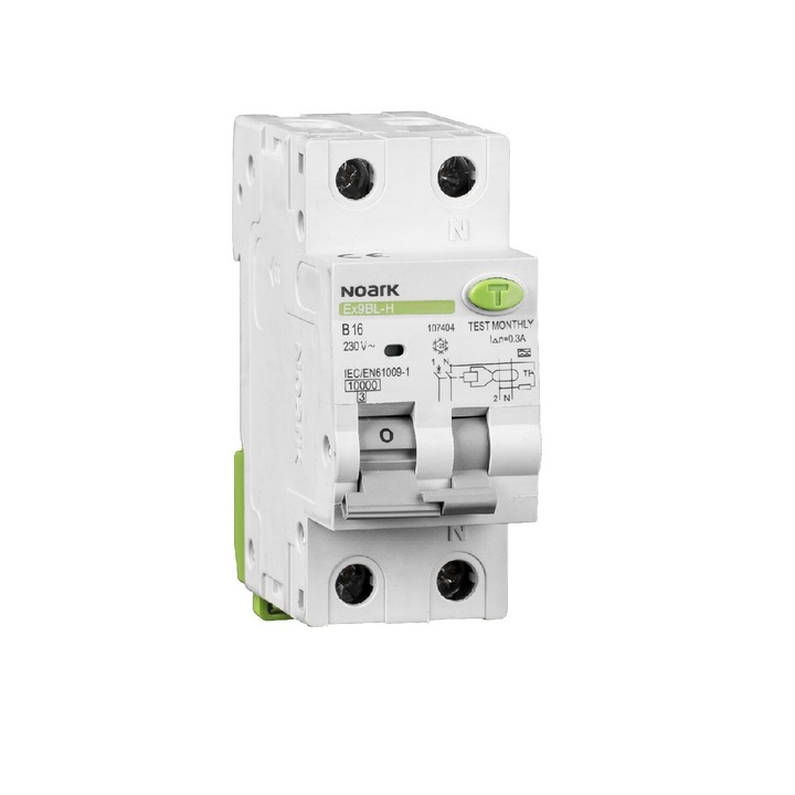 Siguranta automata NOARK Ex9BL-H 1P+N B16 30mA, 230V, 6000A