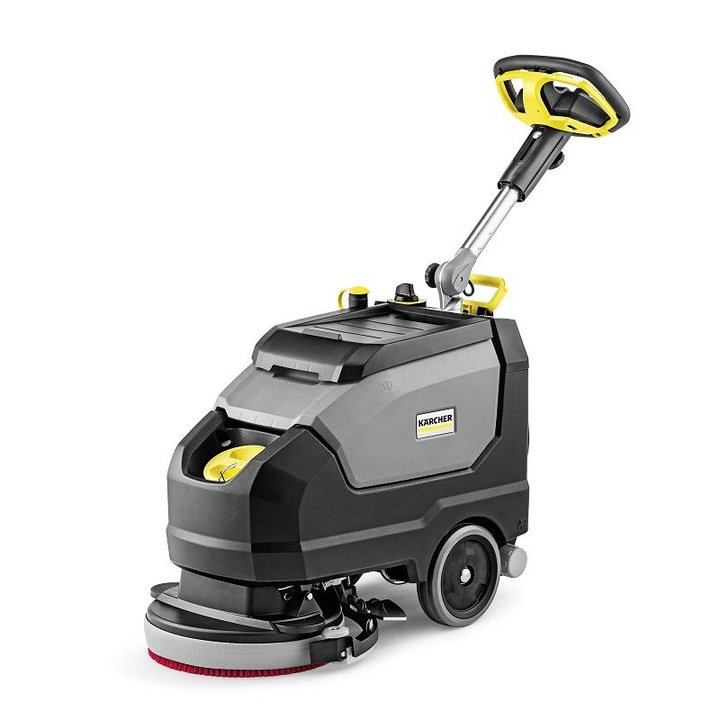 Masina de curatat podele Karcher BD 35/15 C Classic Bp Pack, Baterie 12 V, 38 Ah, Sursa de alimentare pe incarcator 230 V, 1 Ph, 50 Hz, Latimea de lucru a periei 350 mm, Latimea de lucru aspiratie 470 mm, Presiunea de lucru a periei 25 g/cm²