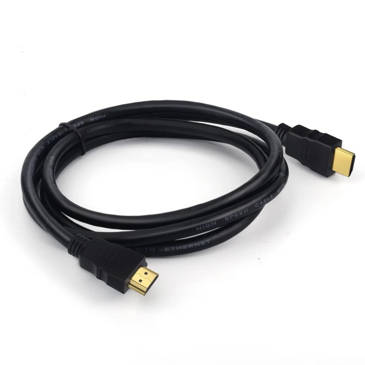 Cablu HDMI Tata - HDMI Tata, 3 metri, contacte aurite, negru
