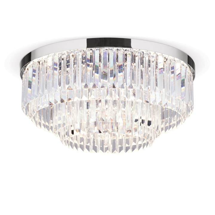 Плафон PRISM, LED 80W/6400lm/3000K), стоманена рамка с 24-каратово позлатено покритие, диаметър 55cm ORION