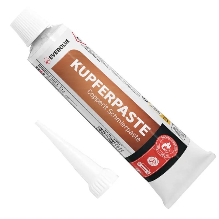 Everglue Technicoat Copperit lubrifiant pasta de cupru, rezistent la presiune, conductiv termic, tub 80 g