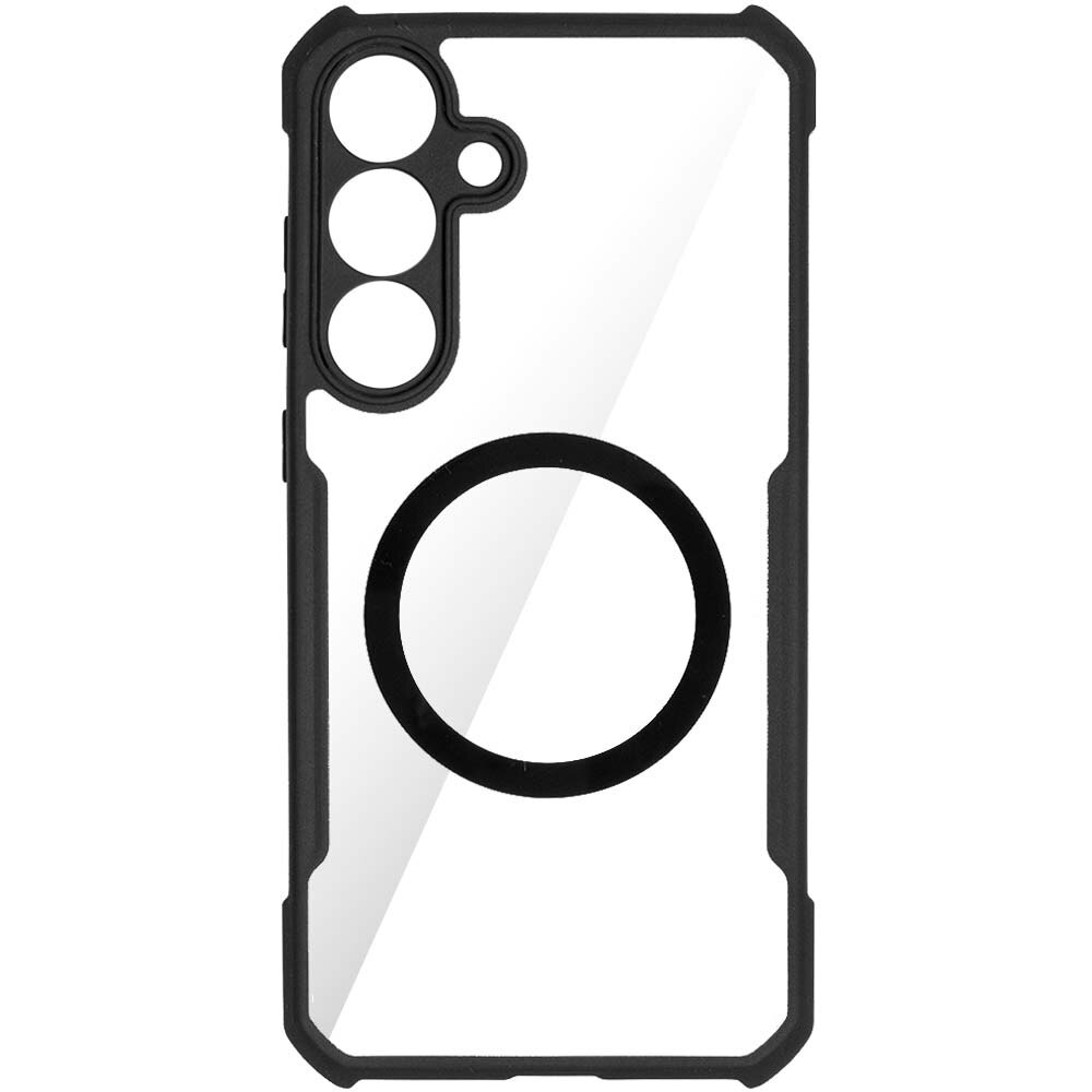 Husa SILKASE pentru Samsung S25 Plus, AntiGravity, AntiShock, negru/transparent
