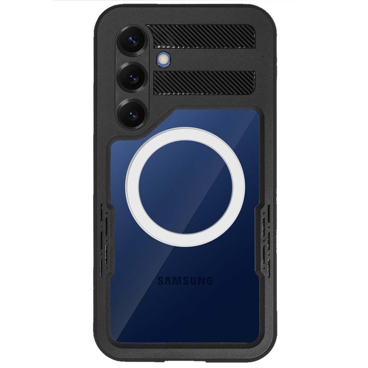 Husa SILKASE Diving pentru Samsung S25 Plus, waterproof, shock proof protectie apa, negru