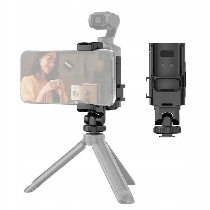Suport Carcasa pentru DJI OSMO POCKET 3 ISO 1/4'' + Suport Telefon, PU726B