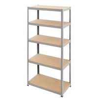 Raft metalic 5 polite MDF STRATEGIC 180x70x40 cm 100 kg/polita, montaj fara surub prin clipsare, cadru metalic din otel