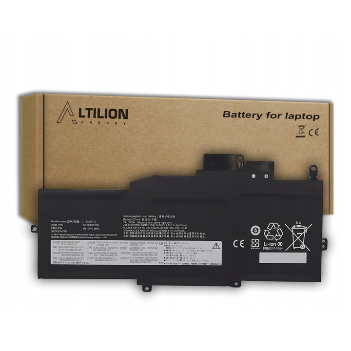 Baterie laptop Altilion, model L19M3P73, 4170mAh, 11.58V, pentru Lenovo ThinkPad X1 Nano Gen 1