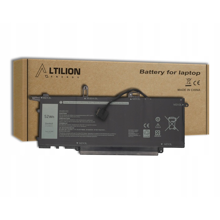 Altilion laptop akkumulátor, ALT028D modell, 6500 mAh, 7,6 V, kompatibilis a Dell Latitude 7400 2 az 1-ben és 9410 2 az 1-ben