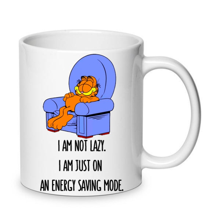 Керамична чаша Garfield, 330 мл, бяла, забавен комплект, Ch