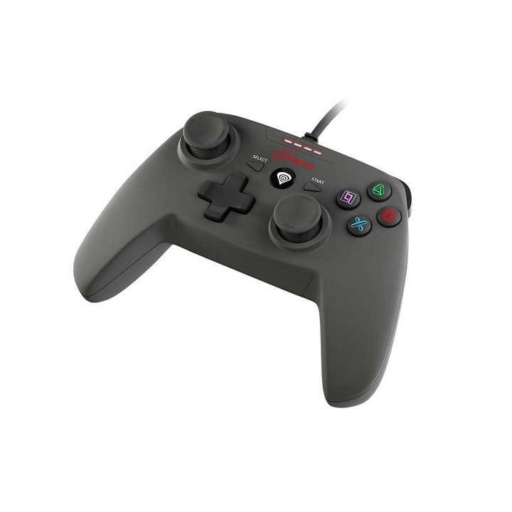 Gamepad Genesis P58, USB, 12 gomb, erő visszacsatolás, fekete