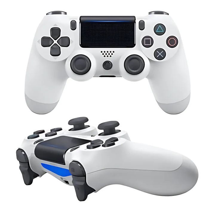 Bukino® gamepad vezérlő, Play Station 4-el kompatibilis kialakítás, funkcionális, vezeték nélküli, ultraprecíziós, USB, fehér
