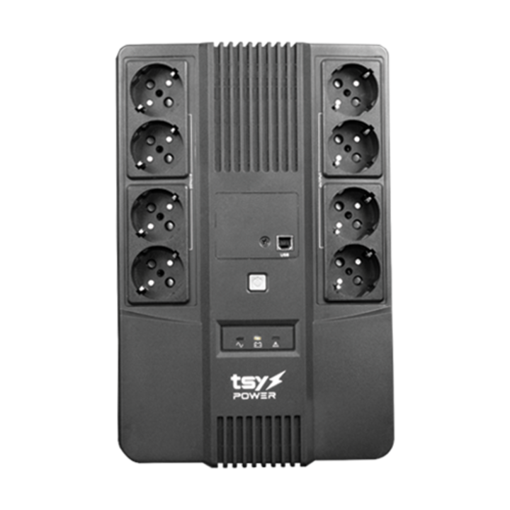 UPS TSY Power, 1000VA/600W, LED, line interactive, 8 x Schuko TSY-D-1K0-LED