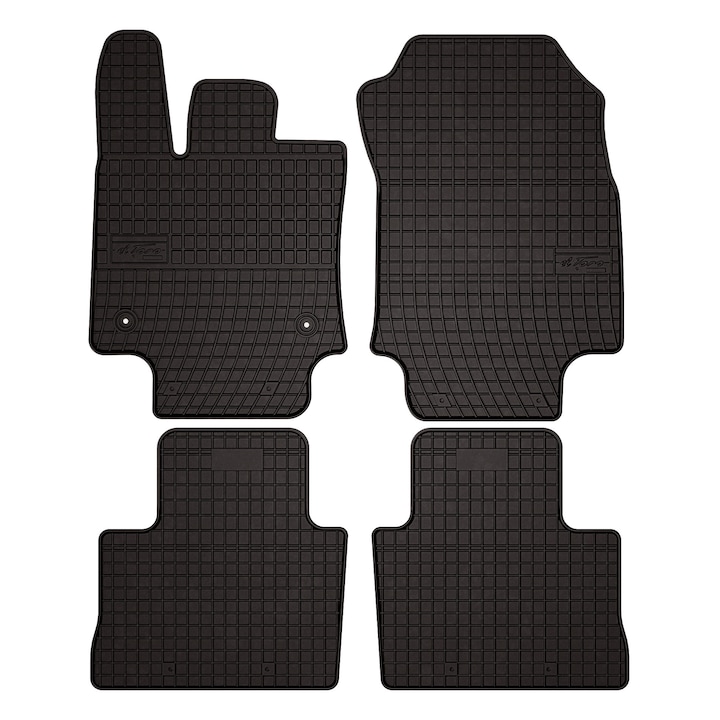Set cauciuc covorase auto, 4 bucati, presuri auto, pentru: Toyota RAV4 V (2019-) SUV negru, SolidPRO