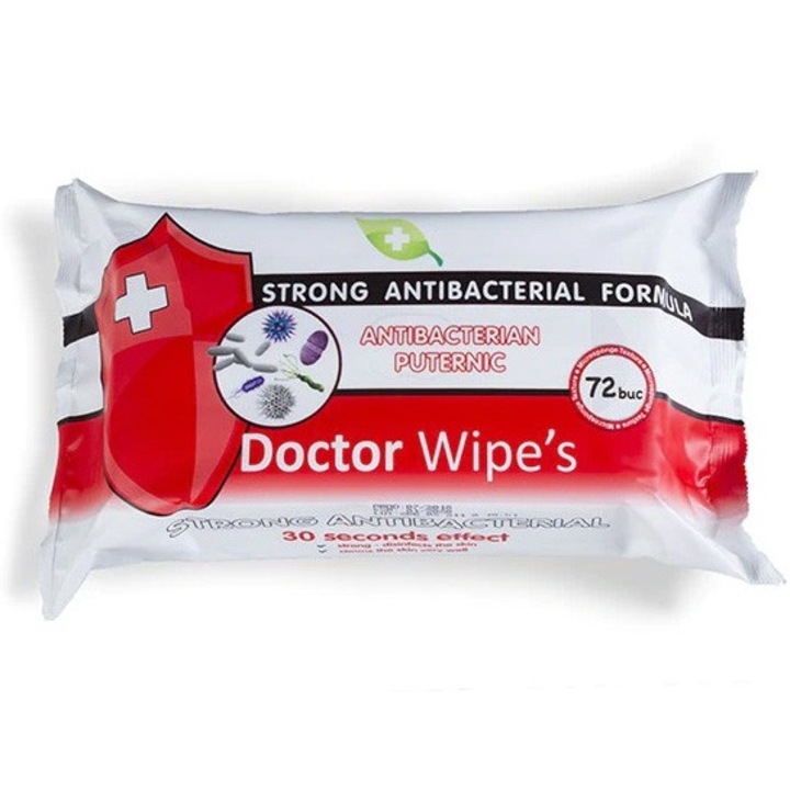 Servetele antibacteriene Doctor Wipe's 72buc