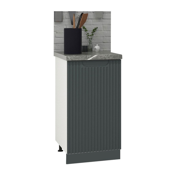 Corp inferior MDF de bucatarie, Seria Space, Badenmob, 40x50x78cm, Antracit