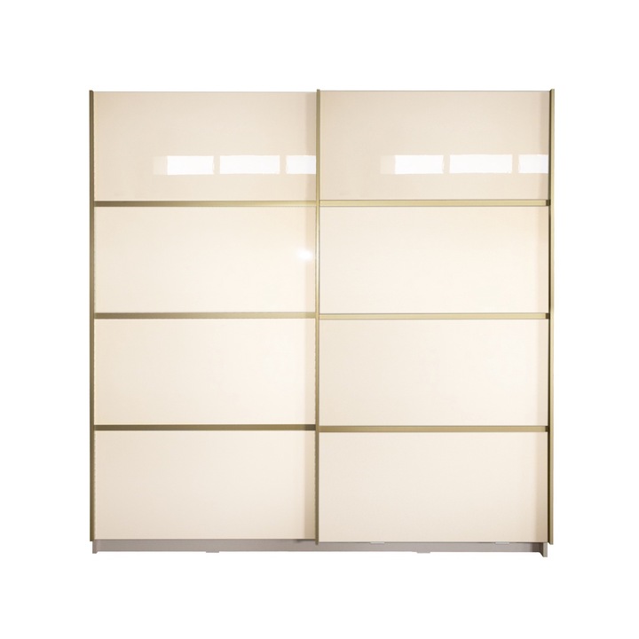 Dulap Gold 2000 Crem cu usi MDF Lucios