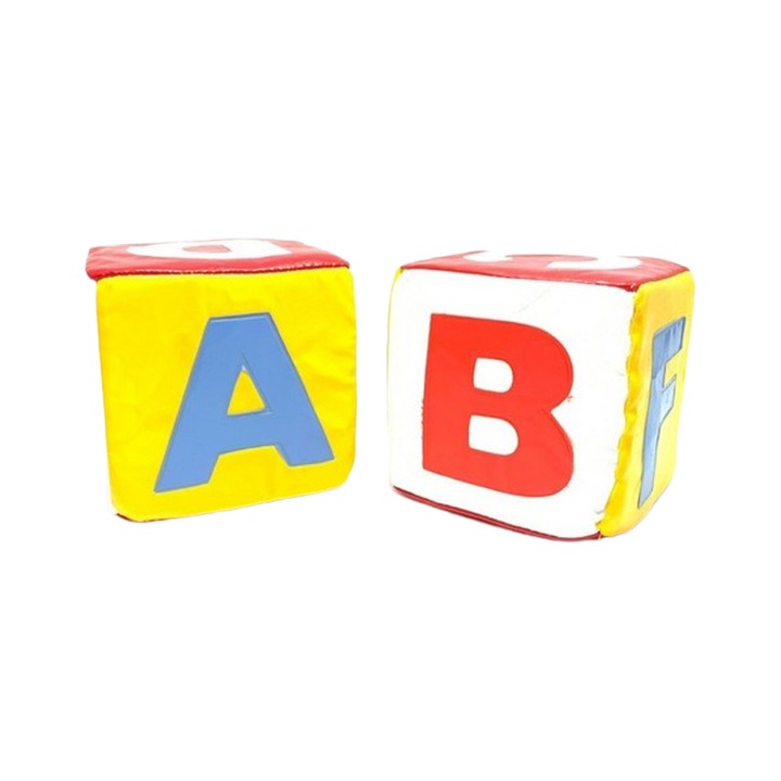Комплект от 2 меки кубчета за бебета Mini Junior 060225, Многоцветни