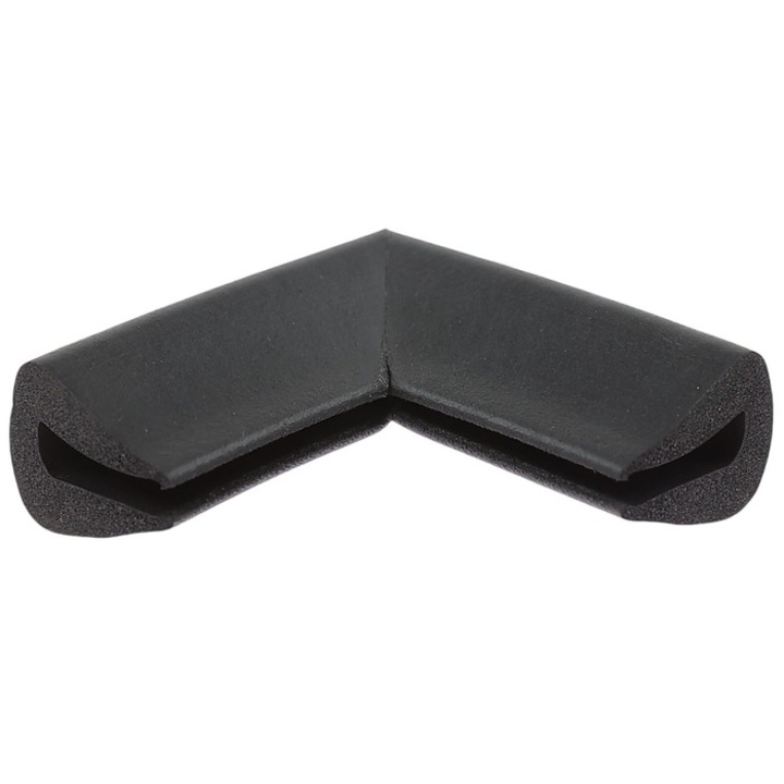 Каучуков протектор за ръбове AC-154, черен, с дебелина 5 mm