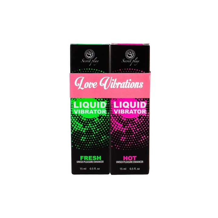 Течен гел вибратор, Shine Inline, Love Vibrations, 15 мл x 2