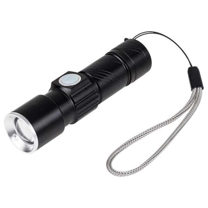 Lanterna reincarcabila, LED, 3 moduri iluminare, 120lm, Usb-A, aluminiu, zoom, Miromoto®