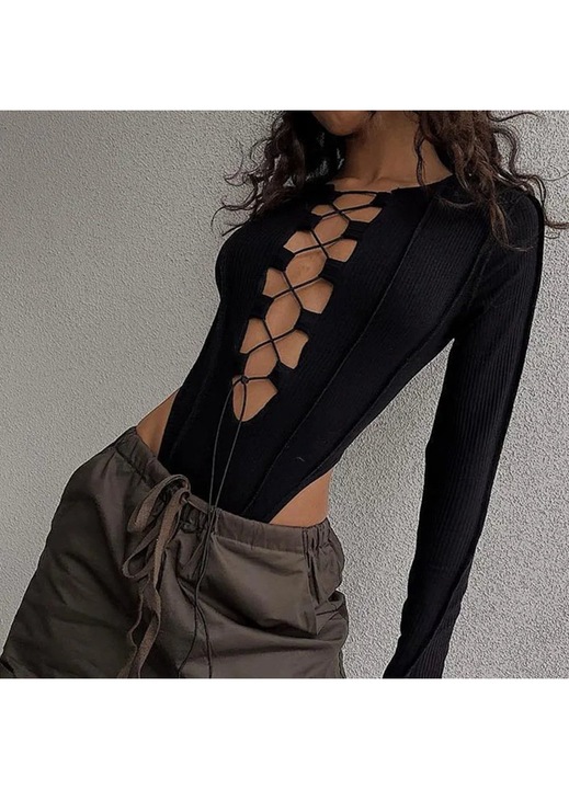 Body dama sexy Melina cu decolteu ajustabil