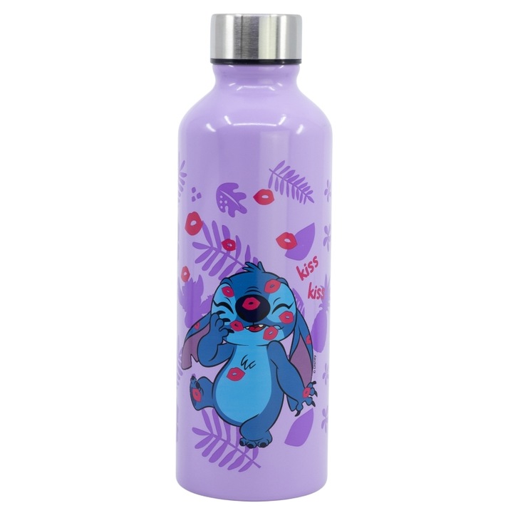 Алуминиева бутилка Disney Stitch Palms and Kisses 755 ml, 22x7,3cm, херметическа капачка