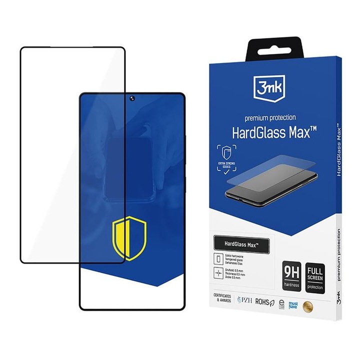 3MK HardGlass Max Black temperált üveg Samsung Galaxy S25 Ultra készülékhez fekete