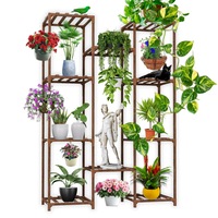 Suport pentru plante, Stand de flori GALAXIA®, Etajera cu 10 Polite pentru Plante, Stabila si Rezistenta, pentru Interior si Exterior