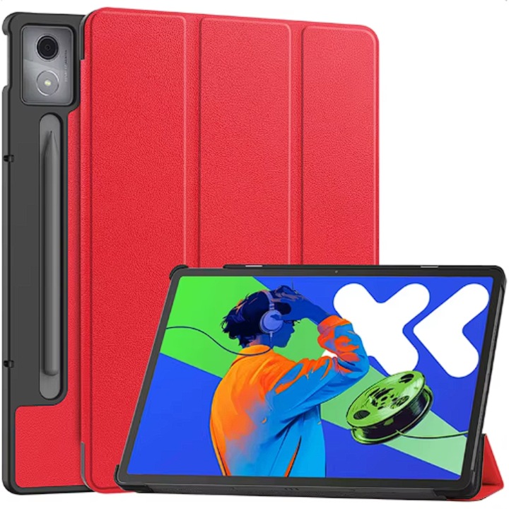 DDOLI tok Lenovo IDEA Tab PRO tablethez, 12,7 hüvelykes, piros
