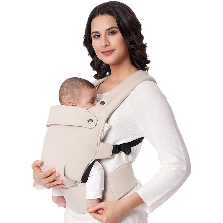 Marsupiu bebe, Stnqtsrv, Design ergonomic, Ajustabil, suport lombar, Confortabil, sigur si moale, Reducerea presiunii si durerii in partea superioara a spatelui, Potrivit pentru copii de 3-22 kg, pentru toate anotimpurile, khaki