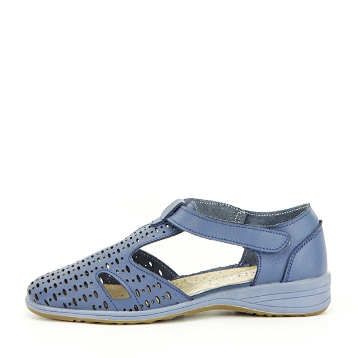 Сини балерини от естествена кожа 5112 M3 13056, Син