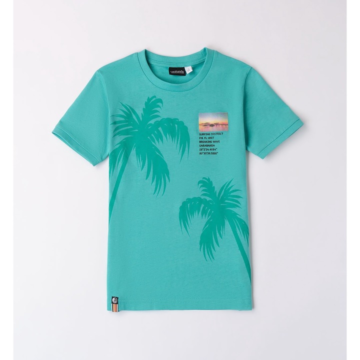Sarabanda, Pálmafa mintás póló fiúnak, 0.8743, Világos zöld