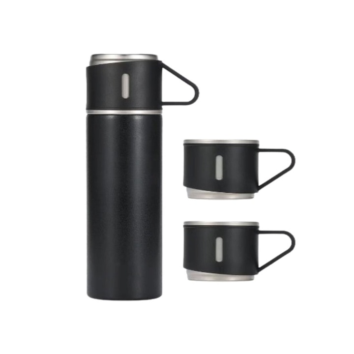 Termos Portabil - 400ml Inox, 3 Cesti, 24 Ore Rece, 18 Ore Cald