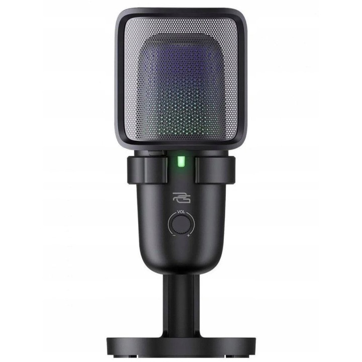 Stúdió kondenzátor mikrofon GAMING 24 bit 96 kHz USB-C RGB állványon, GMMC00022401, Mikrofon