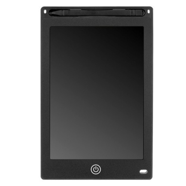 VarioShop® 8.5 hüvelykes hordozható író és rajztábla, LCD kijelzővel, stylussal és gyors törlési funkcióval, fekete