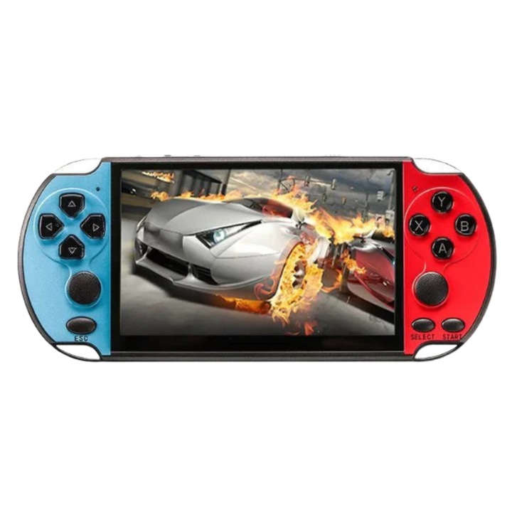 Consola Jocuri Portabila IdealTI ® – 8GB de Jocuri Reto si Clasice, Ecran LCD 4.3 inch, Cablu AV Pentru Conectare Televizor, Jocurile Copilariei, MP4, Casti