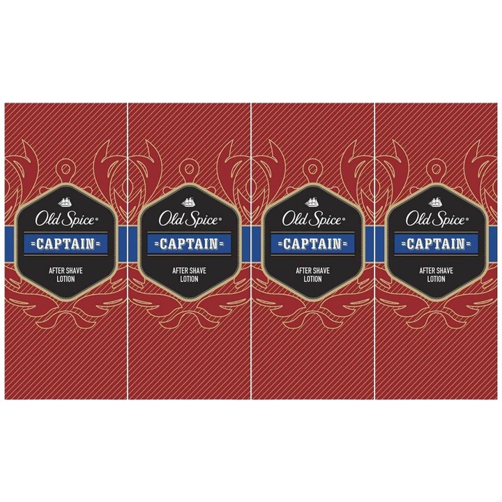 Комплект 4 x Old Spice Captain след бръснене 100 мл свеж аромат, ревитализиращ ефект, хидратираща формула, без алкохол, хипоалергичен
