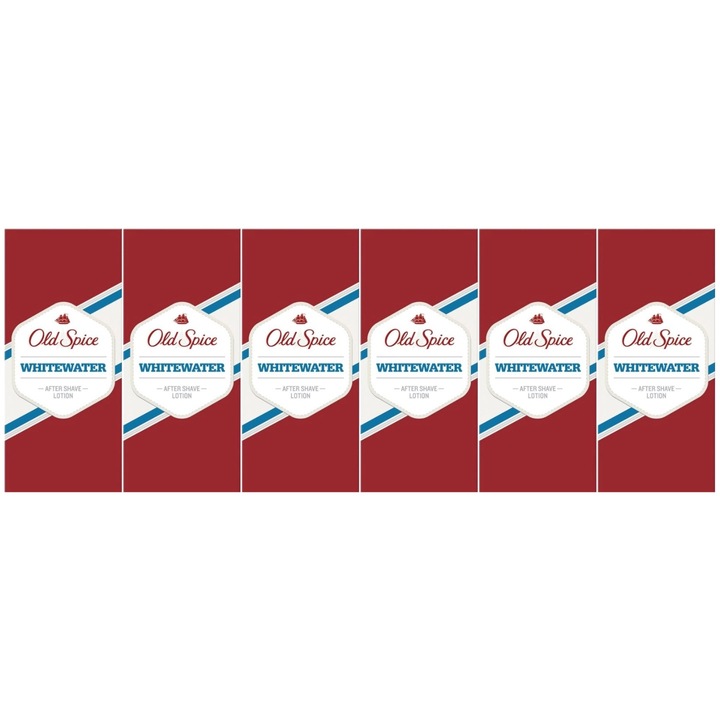 Комплект 6 x Old Spice Whitewater след бръснене 100 мл свеж аромат, ревитализиращ ефект, хидратираща формула, без алкохол, хипоалергичен